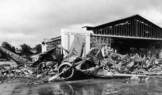 Destroyed American aircraft at Wheeler Army Airfield